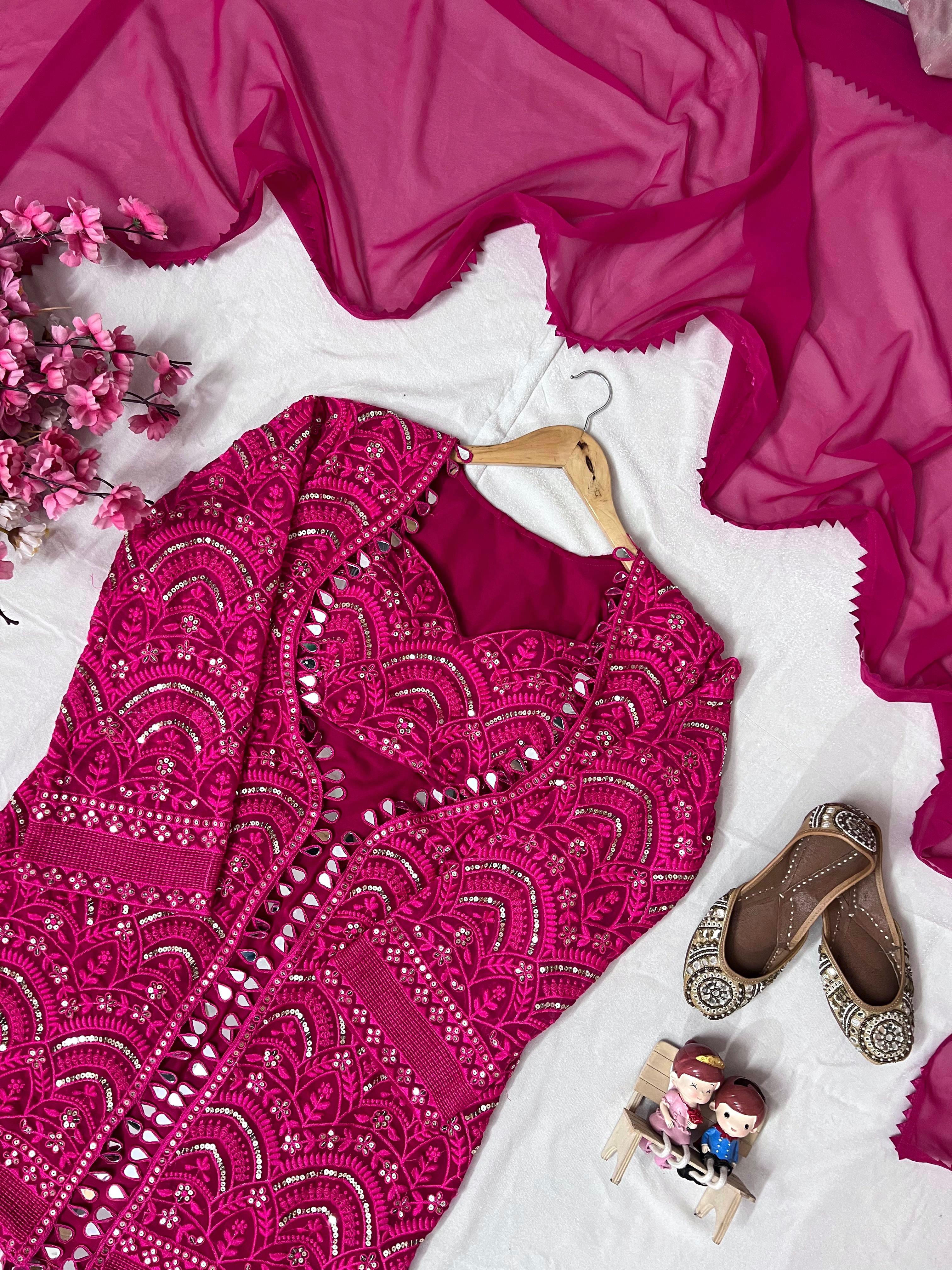 ENHANCE THE BEAUTY OF YOUR WARDROBE WITH THIS NEWLY LAUNCHED INDOWESTERN SHARARA-SET